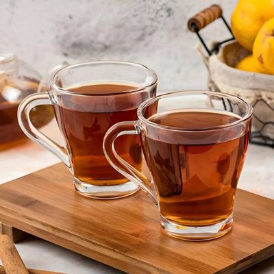 Kit com 12 Canecas de Vidro 265ml Café Chá Leire Cappuccino