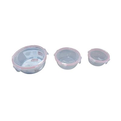 Jogo 3 Potes Hermético Redondo com Tampa 320ml/580ml/1000ml