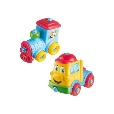 Kit com Caminhão e Trem Brinquedo Infantil Multicolorido