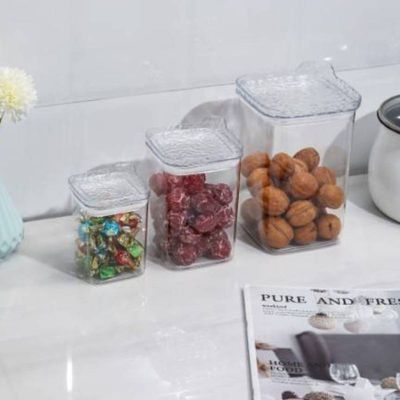 Kit com 3 Potes Multiuso com Tampa 400ml / 900ml / 1900ml