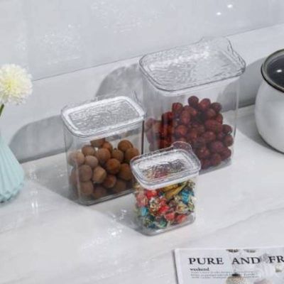 Kit com 3 Potes Multiuso com Tampa 400ml / 900ml / 2000ml