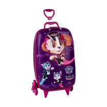 Mala de Viagem Infantil Com Rodinha Patrulha Canina 3D Roxa