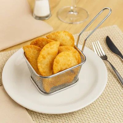 Cesto para Fritura Inox 21cm x 06cm Ideal p/ Servir Porções
