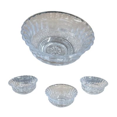 Conjunto 3 Bowl de Vidro Pote para Petiscos Patês Sobremesas