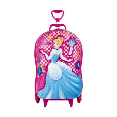 Mala de Viagem Infantil Com Rodinha Princesa Cinderela 3D