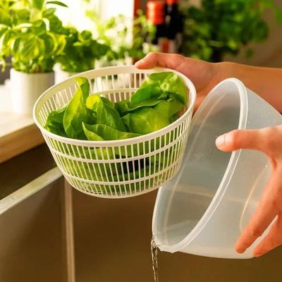 Centrifugador Manual para Secar Salada Escorredor Removível