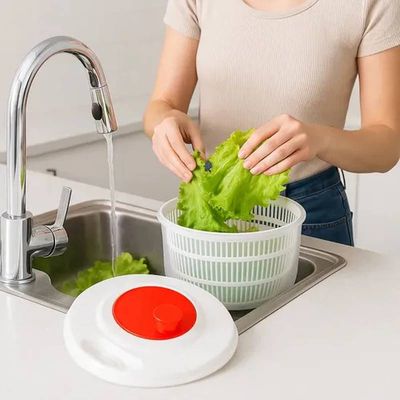 Centrifugador Manual para Secar Salada Escorredor Removível
