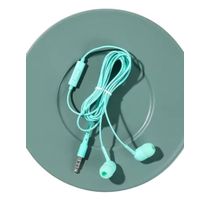 Fone de Ouvido Verde Confortável com Fio Estojo Conector P2