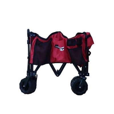 Carrinho de Carga Vermelho Dobrável Multiuso Compras 80 KG