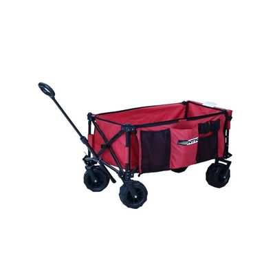 Carrinho de Carga Vermelho Dobrável Multiuso Compras 80 KG
