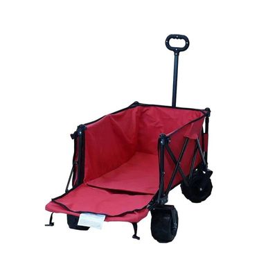 Carrinho de Carga Vermelho Dobrável Multiuso Compras 80 KG