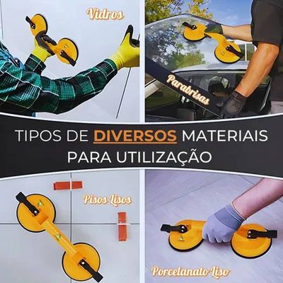 Ventosa Dupla P/ Vidros Metais Mármores Espelhos Até 80kg