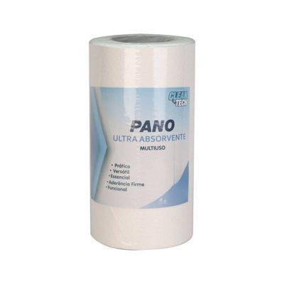 Rolo de Pano Ultra Absorvente 25cmx30cm Multiuso 100 Folhas