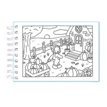 Livro para Colorir 50 Folhas Capa Dura Encadernação Wire-0