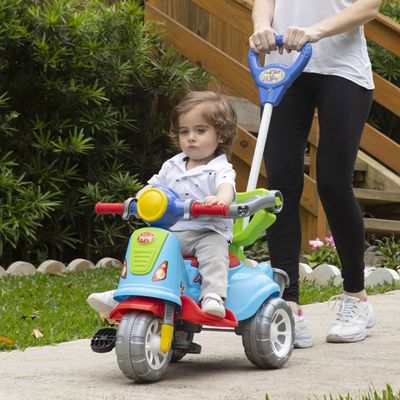 Carrinho Passeio Infantil Triciclo Alça Segurança Velotrol