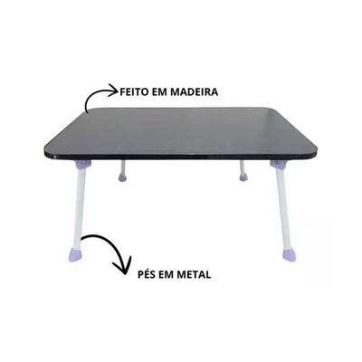 Mesa para Notebook ou Refeições Multiuso com Pé Dobrável