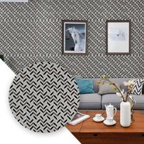 Papel de Parede Adesivo PVC Estampa Zig Zag Cinza 05 Metros