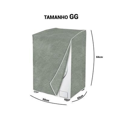 Capa para Máquina de Lavar GG Flanelada Branca Frontal