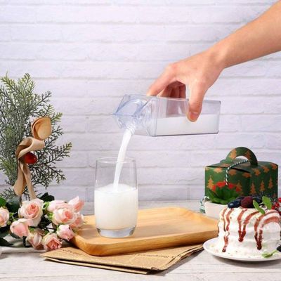 Garrafa Grande Caixa de Leite Suco Água Transparente 500ml
