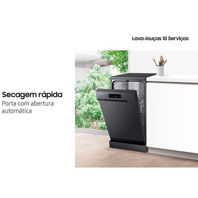 Lava-Louças Samsung DW50C6070FG/AZ 10 Serviços com Display de LED 110V – Black Inox