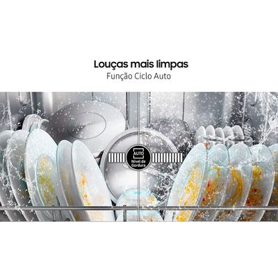 Lava-Louças Samsung DW50C6070FG/AZ 10 Serviços com Display de LED 110V – Black Inox