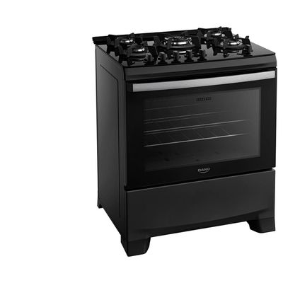 Fogão 5 Bocas Dako Supreme Glass com Mesa de Vidro e Acendimento Automático Preto - Bivolt