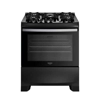 Fogão 5 Bocas Dako Supreme Glass com Mesa de Vidro e Acendimento Automático Preto - Bivolt