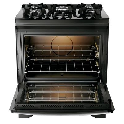 Fogão 5 Bocas Dako Supreme Glass com Mesa de Vidro e Acendimento Automático Preto - Bivolt