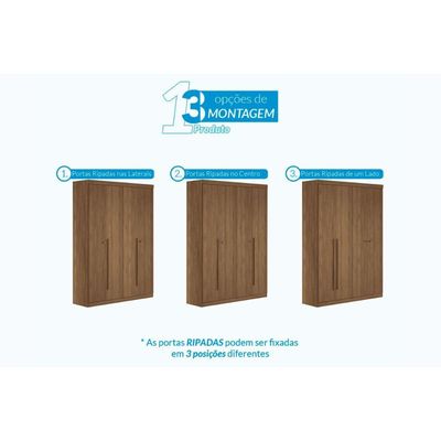 Guarda Roupa +Cômoda 2 Peças QC336 Jatobá - Santos Andirá
