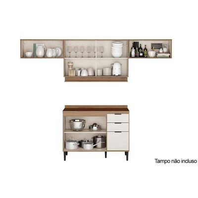 Cozinha Completa Carraro 4 Peças Alpha C4P180 Branco