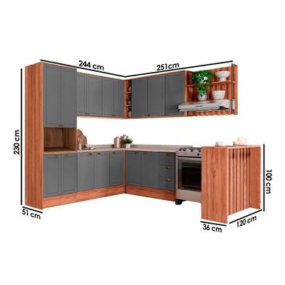 Cozinha Completa Carraro 9 Peças Bella C9P199 Branco