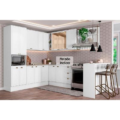 Cozinha Completa Carraro 9 Peças Bella C9P200 Branco