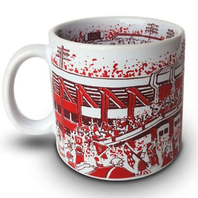 Caneca KazzaVip do Internacional Cerâmica 360 ML Estádio Beira-Rio Licenciada Branco