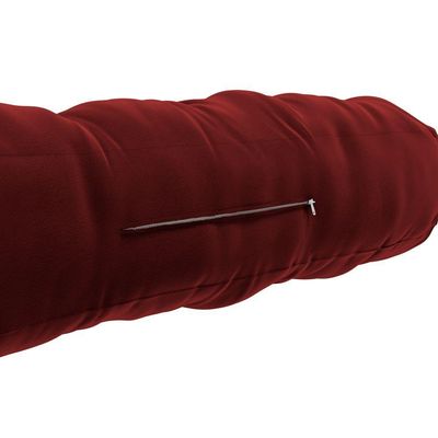 Almofada Para Cabeceira Encosto Apoio Lombar Spot 195cm Com Porta Celular Veludo - Abmaza Vermelho