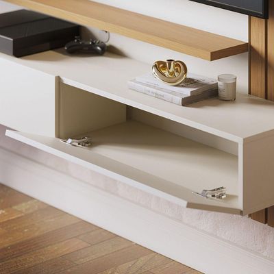Home Suspenso Juriti 150cm 3 Portas Basculantes - Ssx Multicoisas Cor Off White Matte/freijo