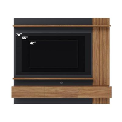 Home Suspenso Juriti 180cm 3 Portas Basculantes - Ssx Multicoisas Cor Noce Milano/preto Fosco