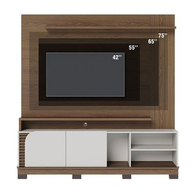Home Jurere 180cm 2 Portas De Giro - Ssx Multicoisas Cor Amendoa/off White Matte