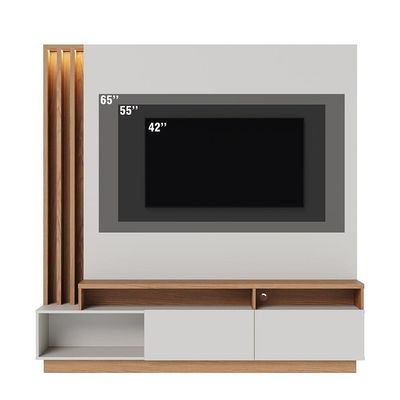 Home Humaita 2 Portas Basculantes - Ssx Multicoisas Cor Off White Matte/freijo