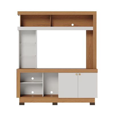 Estante Valença 160cm 2 Portas De Giro - Ssx Multicoisas Cor Freijó/off White