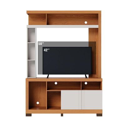 Estante Elba 136cm 2 Portas De Giro - Ssx Multicoisas Cor Freijo/off White Matte