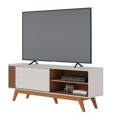 Bancada Otawa 160cm 1 Porta De Correr - Ssx Multicoisas Cor Off White Matte/freijo