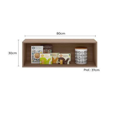 Armário Geladeira 80cm 1 Porta Etna Carvalho Oak Off White - Ssx Multicoisas