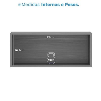 Armario Basculante 1 Porta Line - Ssx Multicoisas Gris-gris
