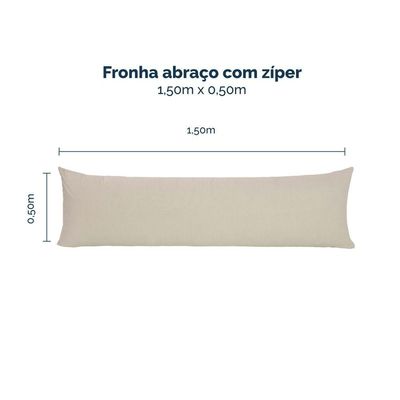 Fronhas Para Travesseiro De Corpo Slim 1,50m X 50cm 2 Unidades - Bege
