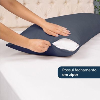 Fronhas Para Travesseiro De Corpo Slim 1,50m X 50cm 2 Unidades - Marinho