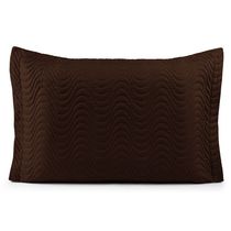 Porta Travesseiro Avulso 70cm x 50cm Com Debrum 1 Peça Laura Matelado  Toque 400 Fios 100% Poliéster - Marrom