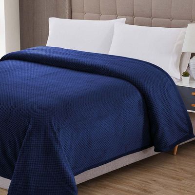 Cobertor Manta Elite Queen Ultrasoft Dupla Face - Marinho - 100% Poliéster
