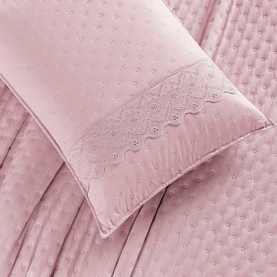 Cobre Leito Casal Divino Lese 3 Peças Dupla Face - Rosa
