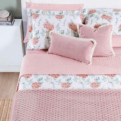 Cobre Leito Queen Sensuale 3 Peças Hortência - 80% Algodão 20% Poliéster