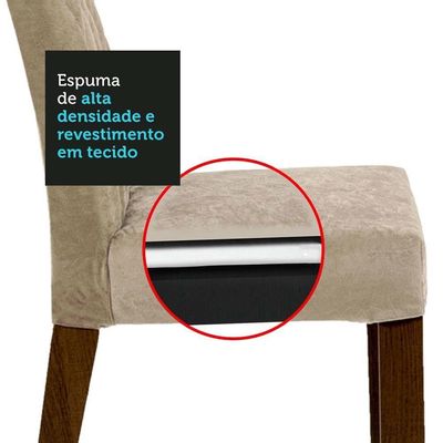 Conjunto Sala De Jantar Mesa Tampo De Madeira 2 Cadeiras Ru